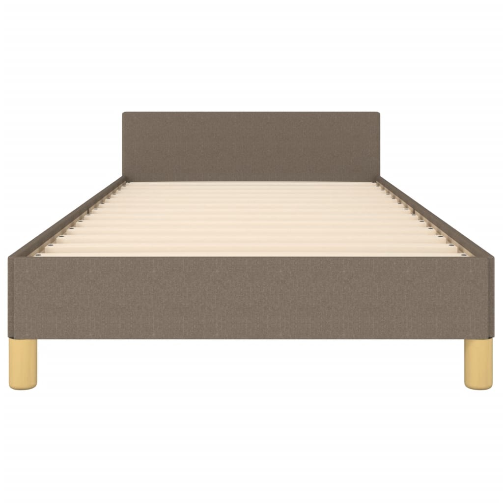 vidaXL Cadru de pat fără saltea Taupe 80x200 cm țesătură