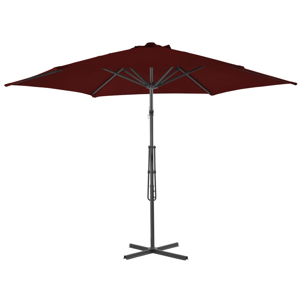 vidaXL Umbrelă de grădină, stâlp din oțel, roșu bordo, 300x230 cm vidaXL Umbrelă de grădină, stâlp din oțel, roșu bordo, 300x230 cm