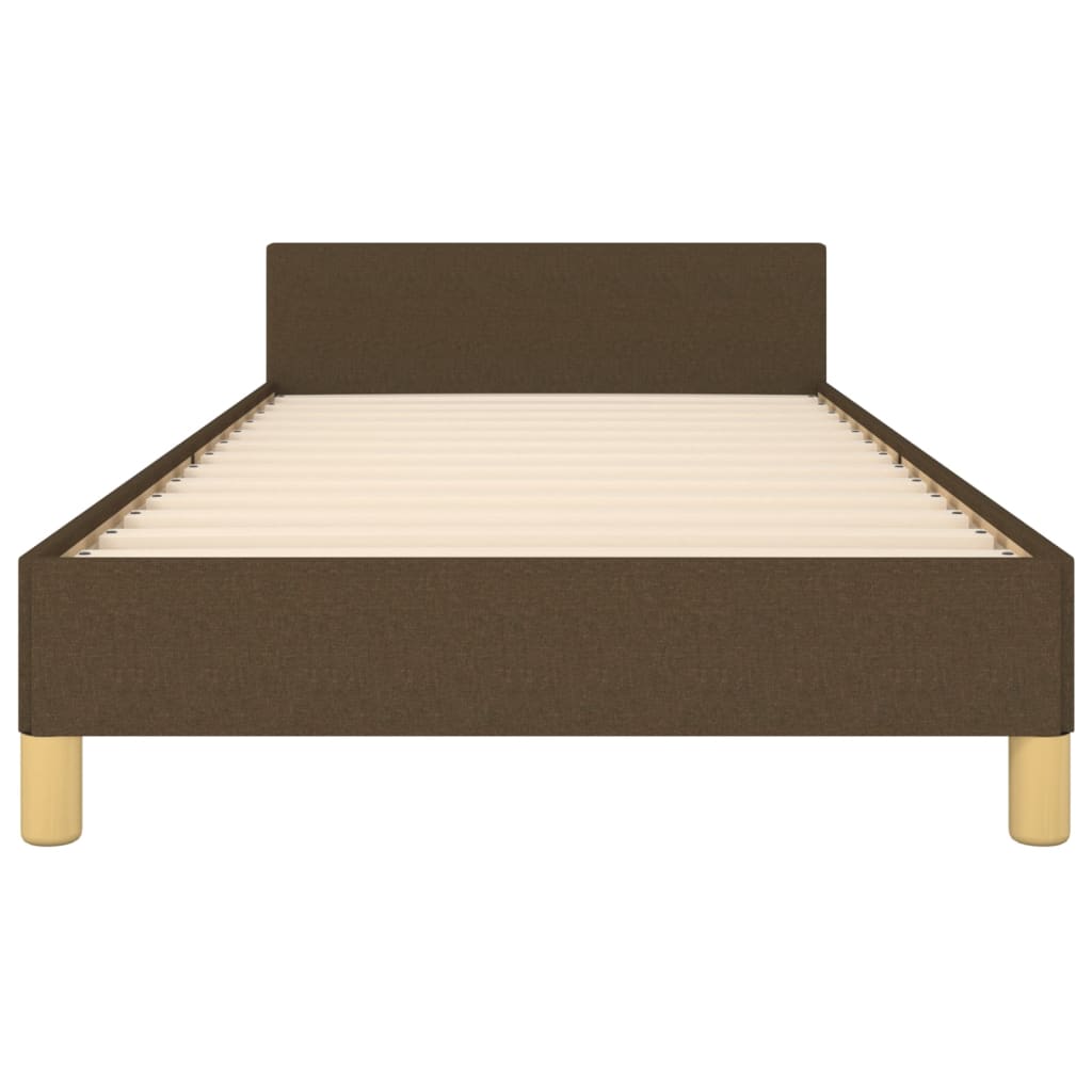vidaXL Cadru de pat fără saltea, maro închis, 90x190 cm, textil vidaXL Cadru de pat fără saltea, maro închis, 90x190 cm, textil