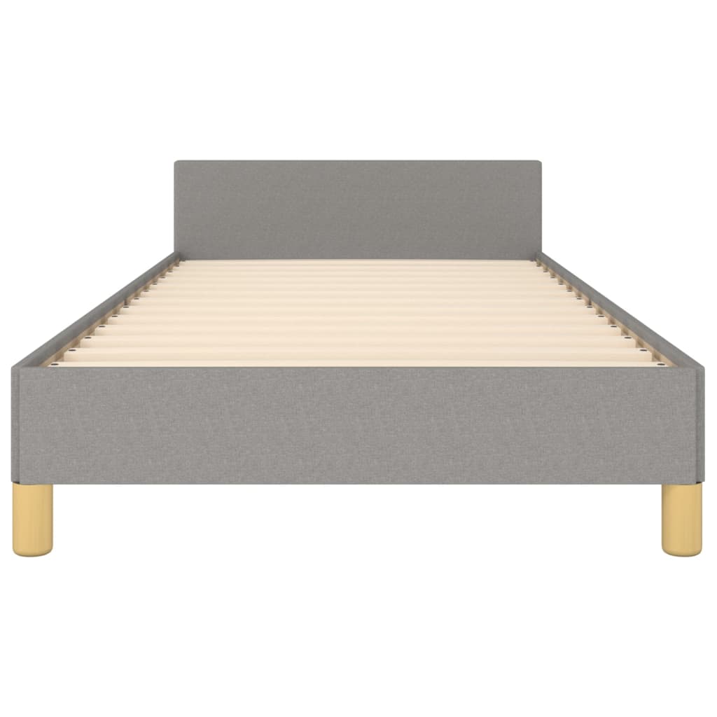vidaXL Cadru de pat fără saltea, gri deschis, 100x200 cm, textil