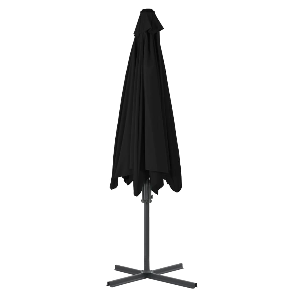 vidaXL Umbrelă de grădină, stâlp din oțel, negru, 300x230 cm vidaXL Umbrelă de grădină, stâlp din oțel, negru, 300x230 cm