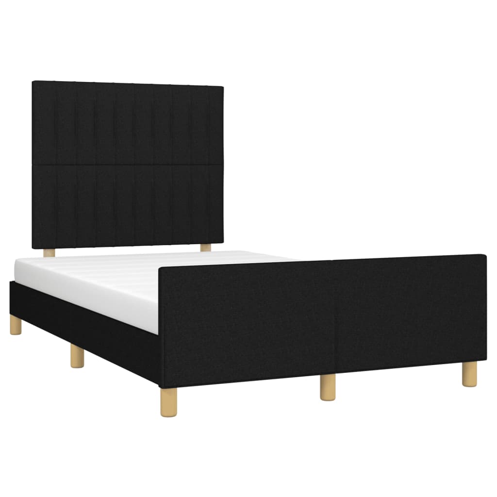 vidaXL Cadru de pat fără saltea, negru, 120x200 cm, textil vidaXL Cadru de pat fără saltea, negru, 120x200 cm, textil