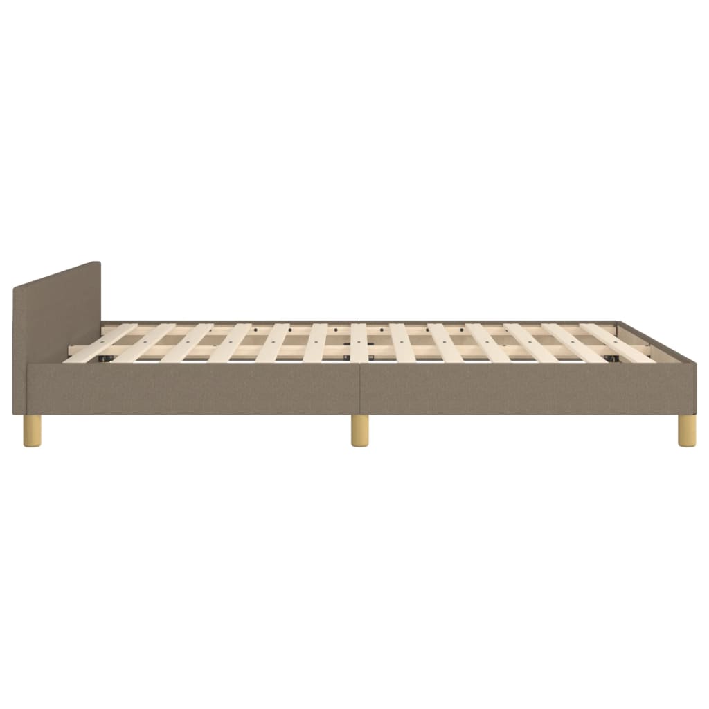 vidaXL Cadru de pat fără saltea, gri taupe, 140x200 cm, textil vidaXL Cadru de pat fără saltea, gri taupe, 140x200 cm, textil