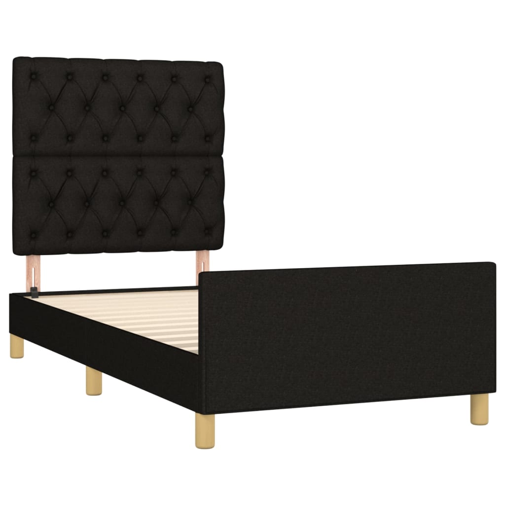 vidaXL Cadru de pat fără saltea țesătură neagră 80x200 cm