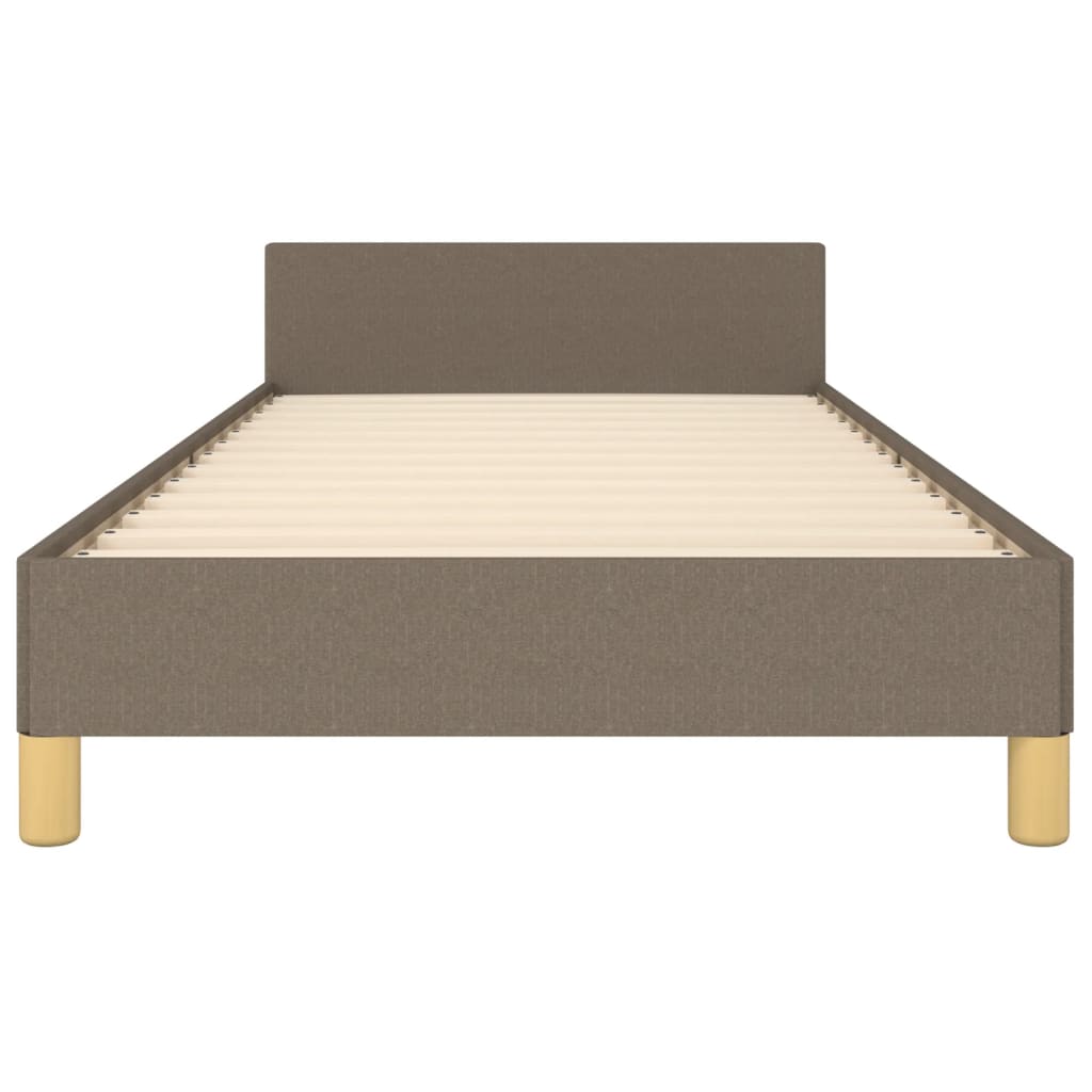 vidaXL Cadru de pat fără saltea Taupe 90x190 cm Stofa