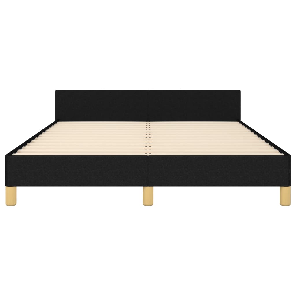vidaXL Cadru de pat fără saltea, negru, 140x190 cm, textil