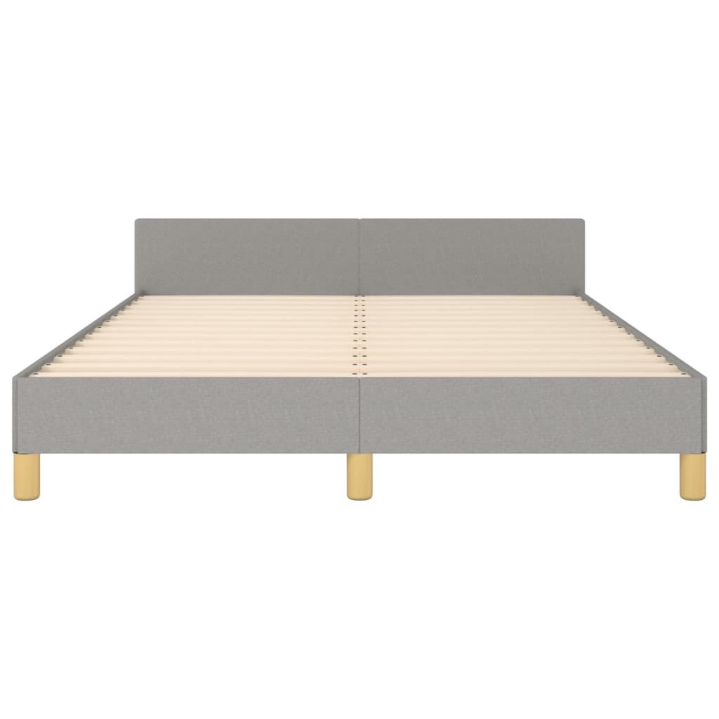 vidaXL Cadru de pat fără saltea, gri deschis, 140x200 cm, textil