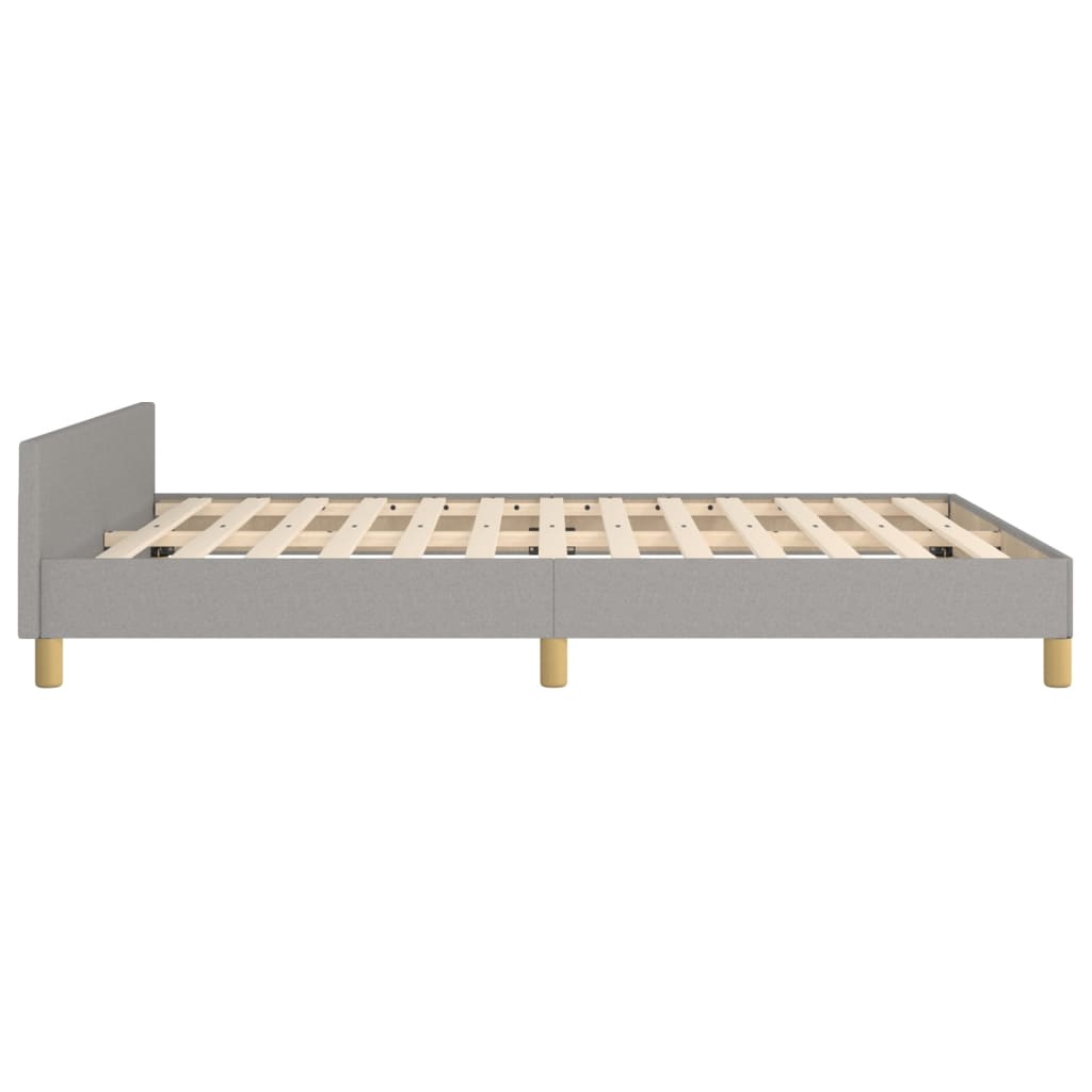 vidaXL Cadru de pat fără saltea, gri deschis, 140x200 cm, textil