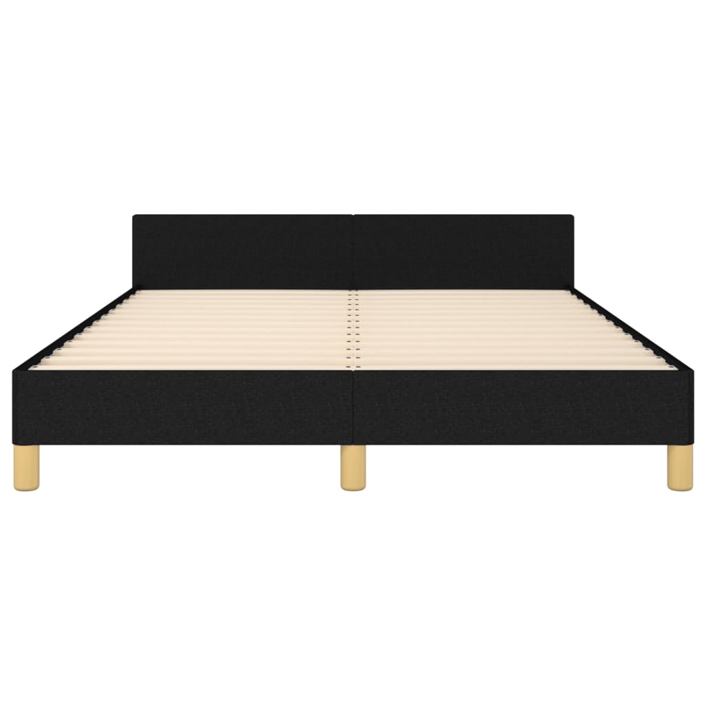 vidaXL Cadru de pat fără saltea, negru, 140x200 cm, textil vidaXL Cadru de pat fără saltea, negru, 140x200 cm, textil