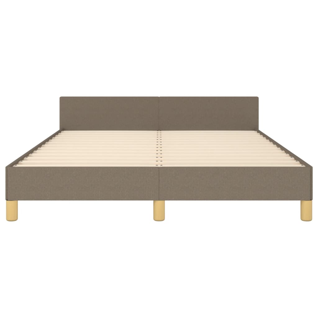 vidaXL Cadru de pat fără saltea, gri taupe, 140x200 cm, textil vidaXL Cadru de pat fără saltea, gri taupe, 140x200 cm, textil