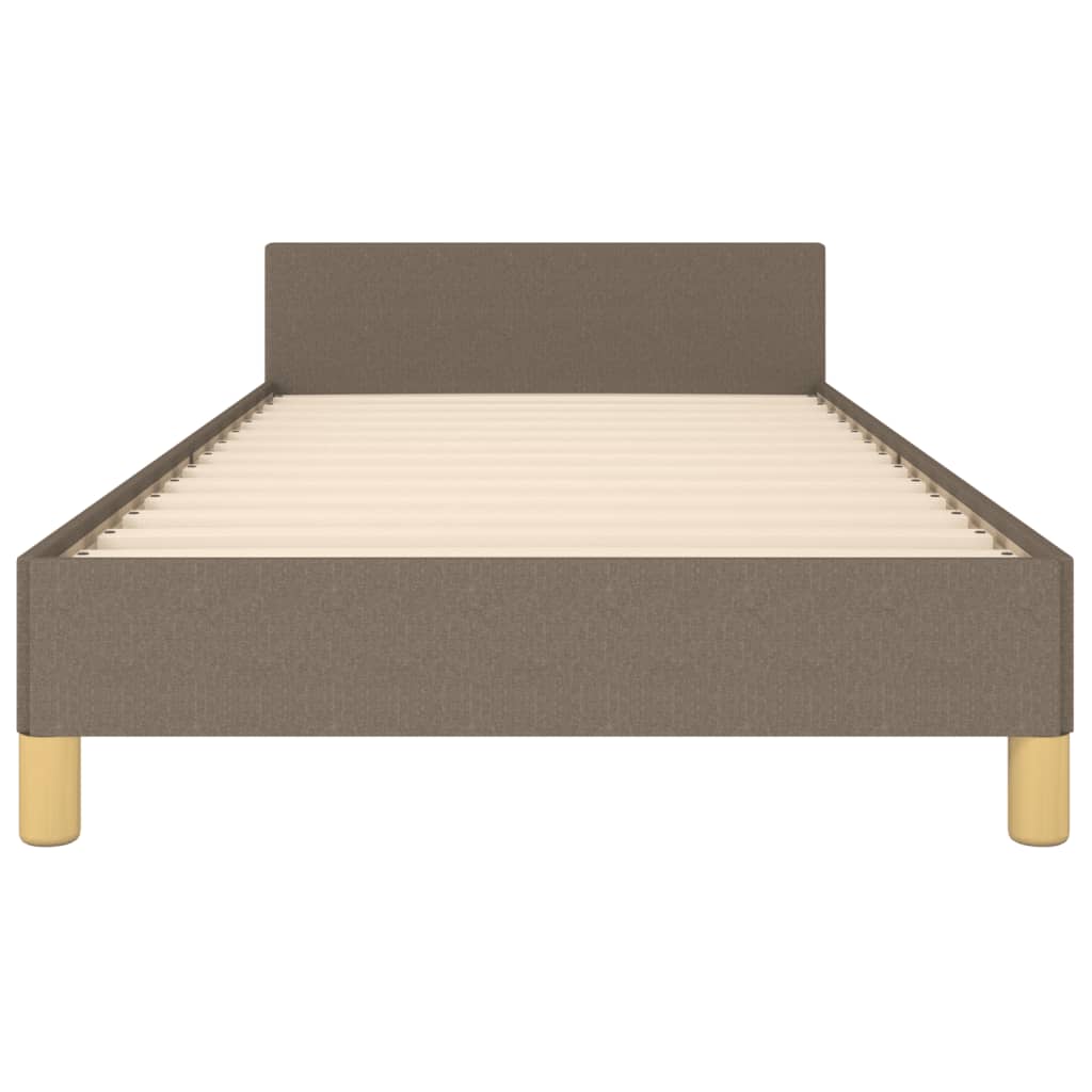 vidaXL Cadru de pat cu tăblie, gri taupe, 90x190 cm, textil vidaXL Cadru de pat cu tăblie, gri taupe, 90x190 cm, textil