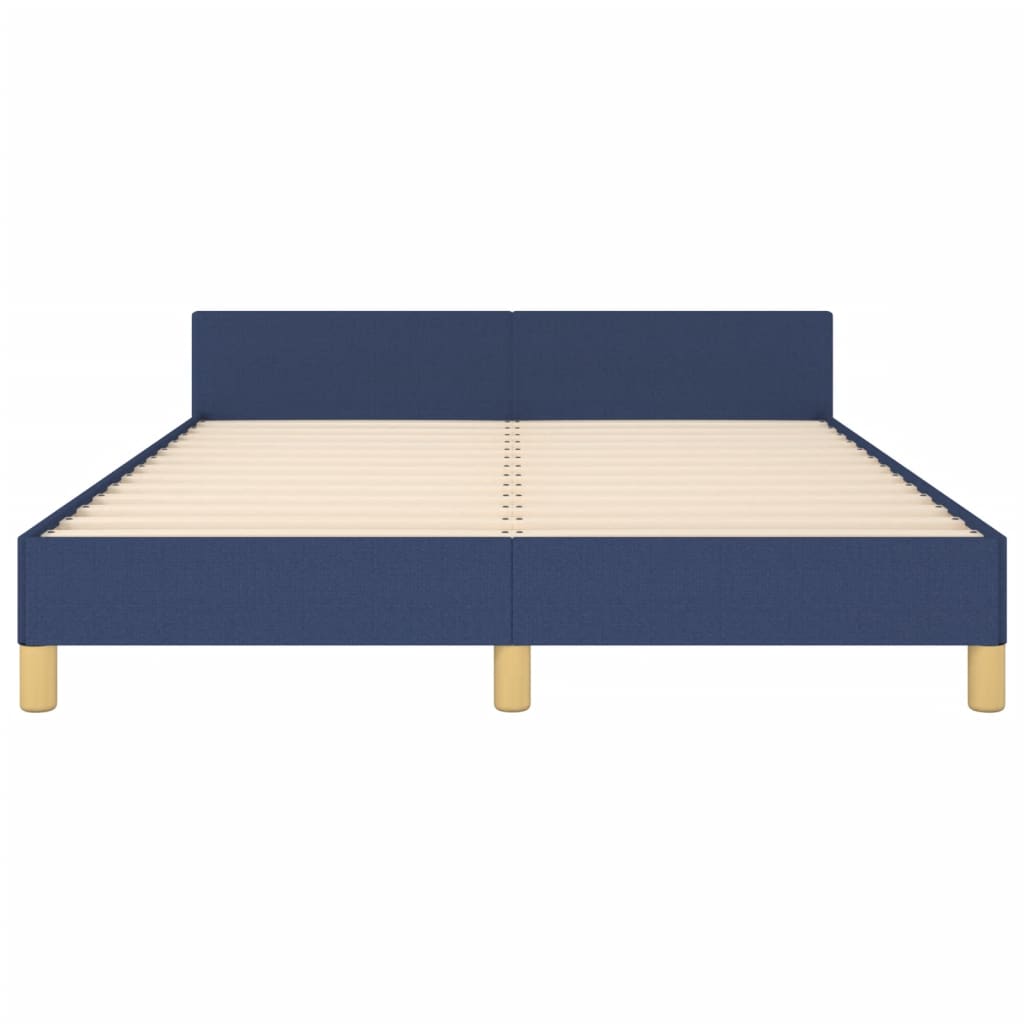 vidaXL Cadru de pat fără saltea, albastru, 140x190 cm, textil