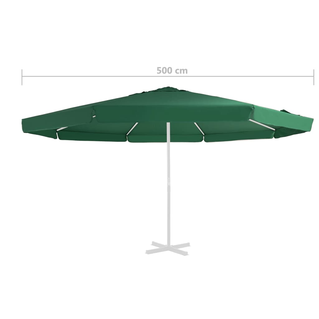 vidaXL Pânză de schimb umbrelă de soare de grădină, verde, 515 cm vidaXL Pânză de schimb umbrelă de soare de grădină, verde, 515 cm