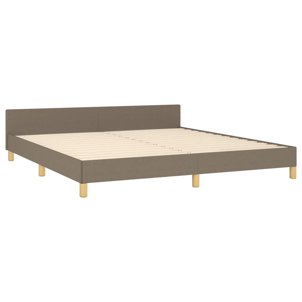 vidaXL Cadru de pat cu tăblie, gri taupe, 180x200 cm, textil vidaXL Cadru de pat cu tăblie, gri taupe, 180x200 cm, textil