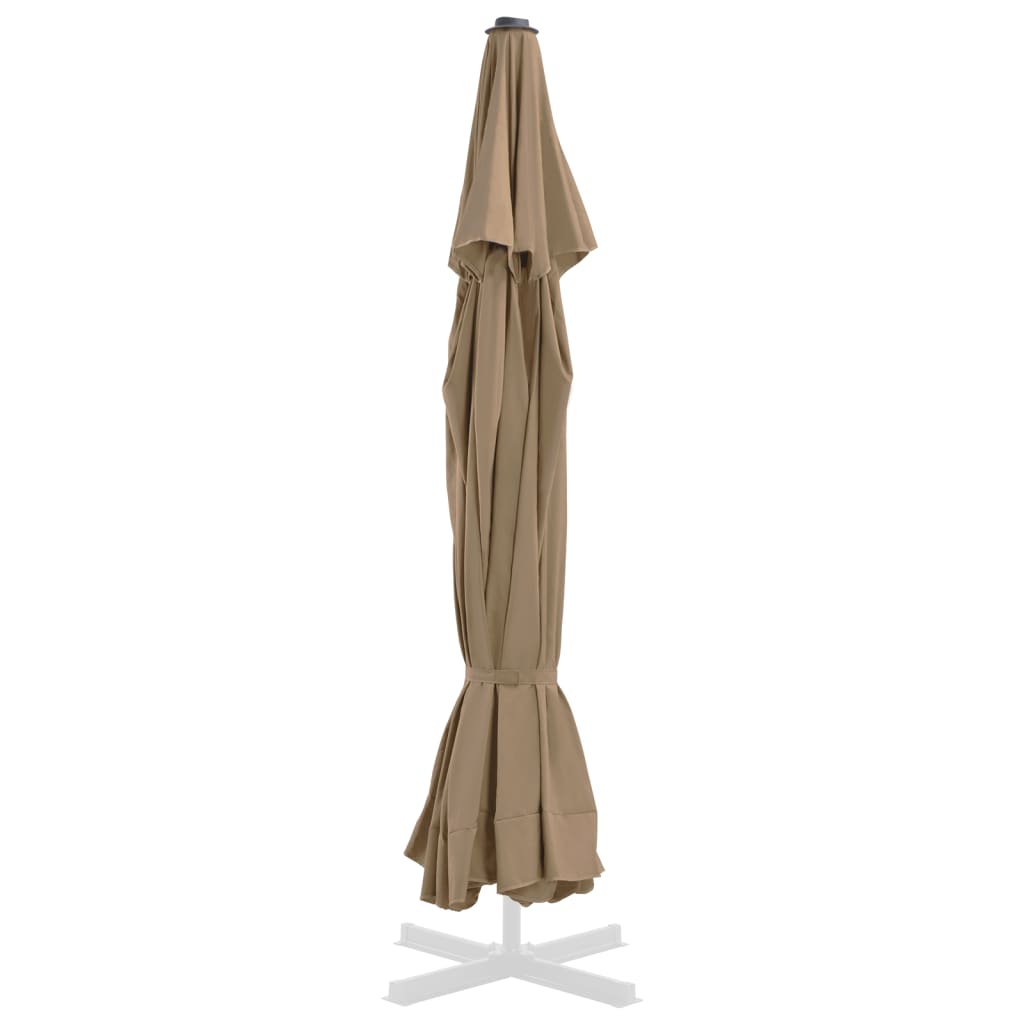 vidaXL Pânză de schimb umbrelă de soare de exterior gri taupe 515 cm