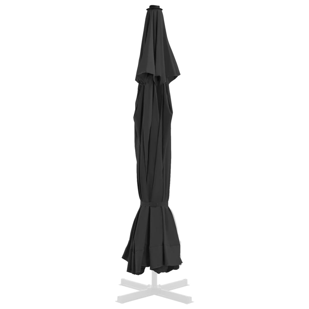 vidaXL Pânză de schimb umbrelă de soare de exterior negru 515 cm vidaXL Pânză de schimb umbrelă de soare de exterior negru 515 cm