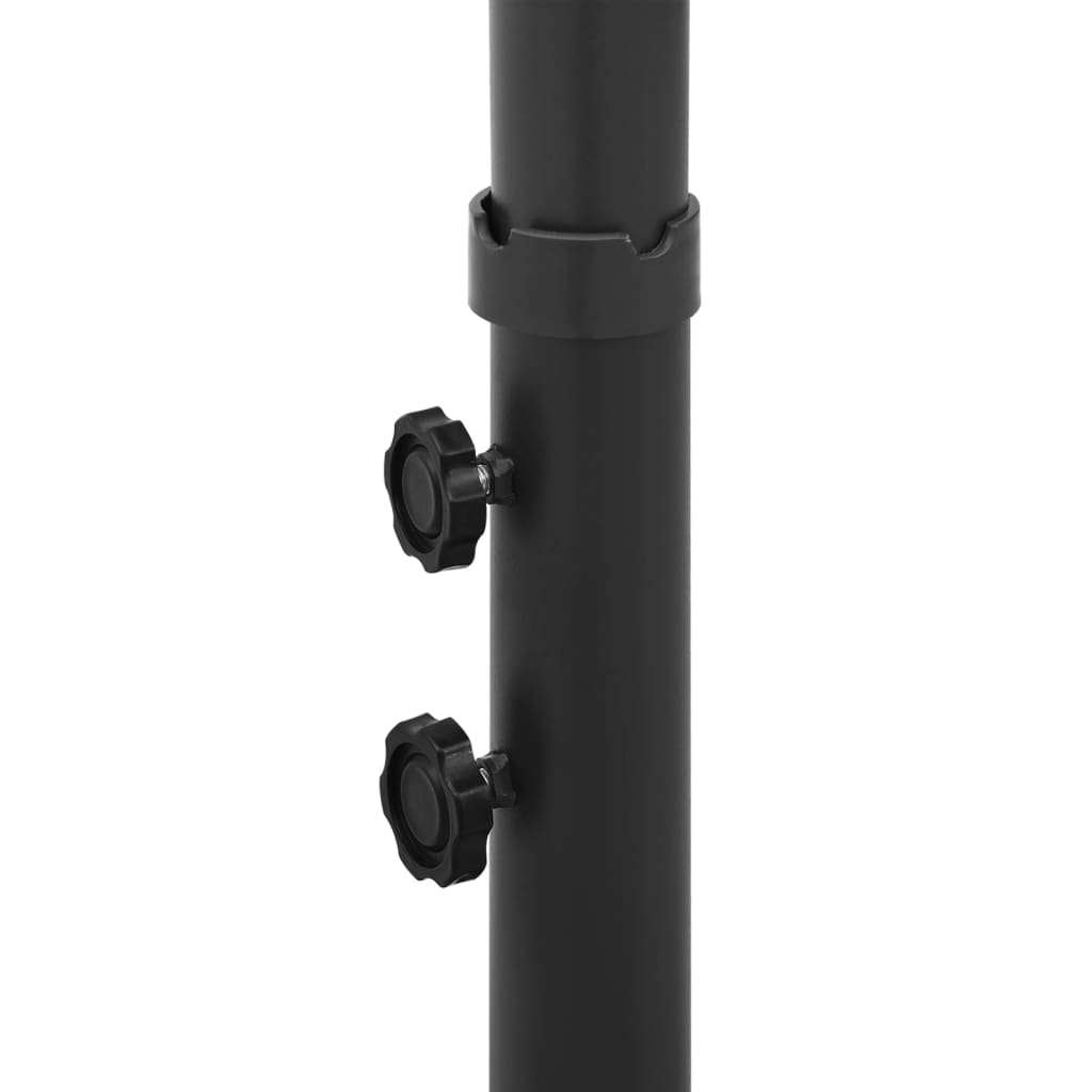 vidaXL Umbrelă de soare dublă cu stâlp din oțel, antracit, 600x300 cm