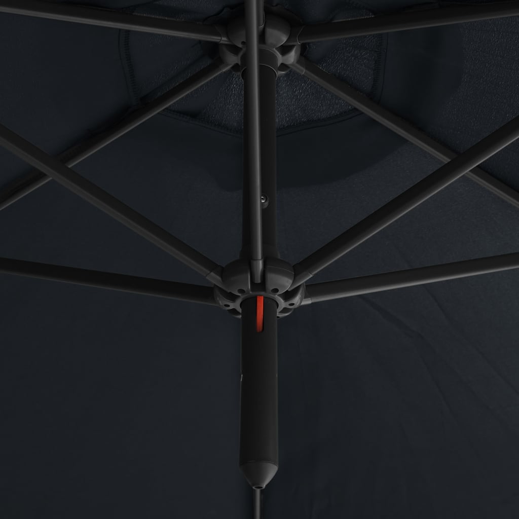 vidaXL Umbrelă de soare dublă, stâlp din oțel, antracit, 600 cm