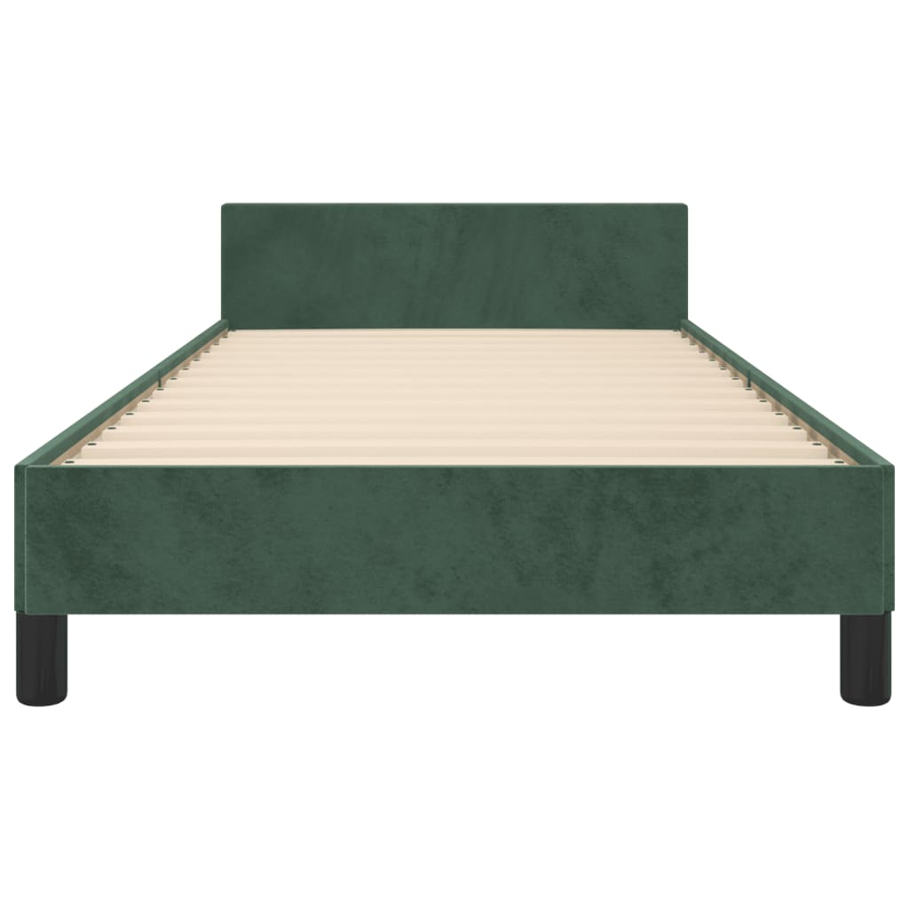 vidaXL Cadru de pat fără saltea, verde închis, 80x200 cm, catifea vidaXL Cadru de pat fără saltea, verde închis, 80x200 cm, catifea