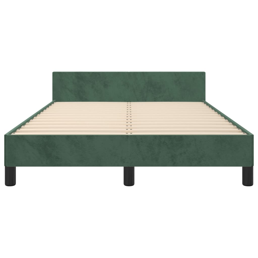 vidaXL Cadru de pat fără saltea, verde închis, 120x200 cm, catifea vidaXL Cadru de pat fără saltea, verde închis, 120x200 cm, catifea