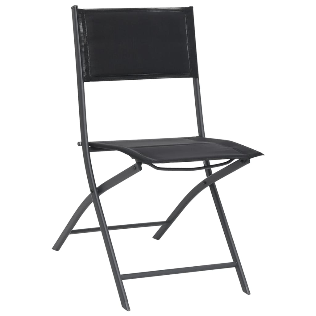 vidaXL Scaune pliante de exterior, 2 buc., oțel și textilenă vidaXL Scaune pliante de exterior, 2 buc., oțel și textilenă
