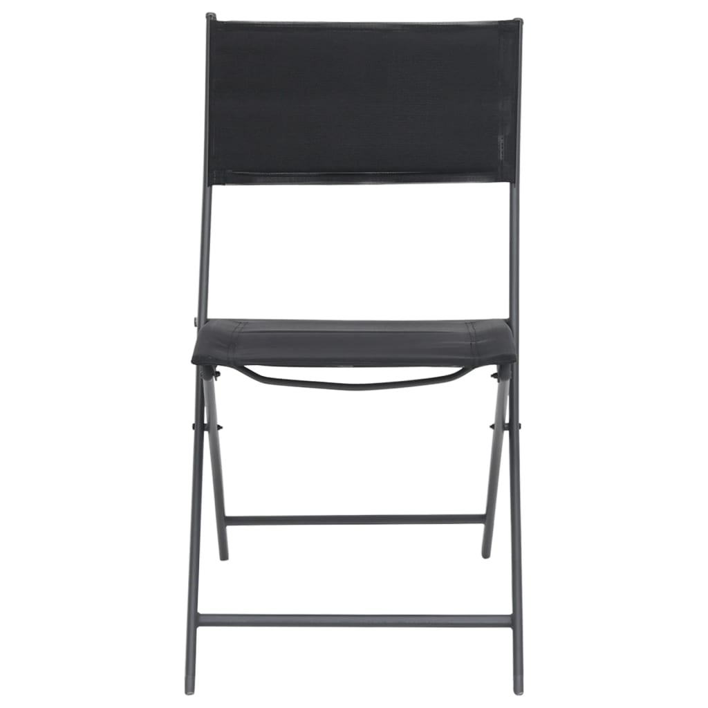vidaXL Scaune pliante de exterior, 2 buc., oțel și textilenă vidaXL Scaune pliante de exterior, 2 buc., oțel și textilenă