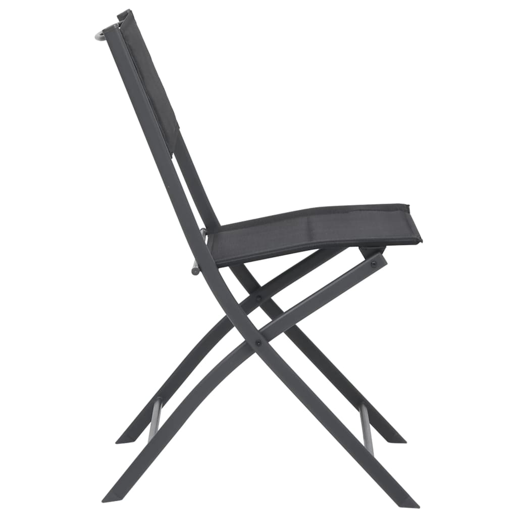 vidaXL Scaune pliante de exterior, 2 buc., oțel și textilenă vidaXL Scaune pliante de exterior, 2 buc., oțel și textilenă