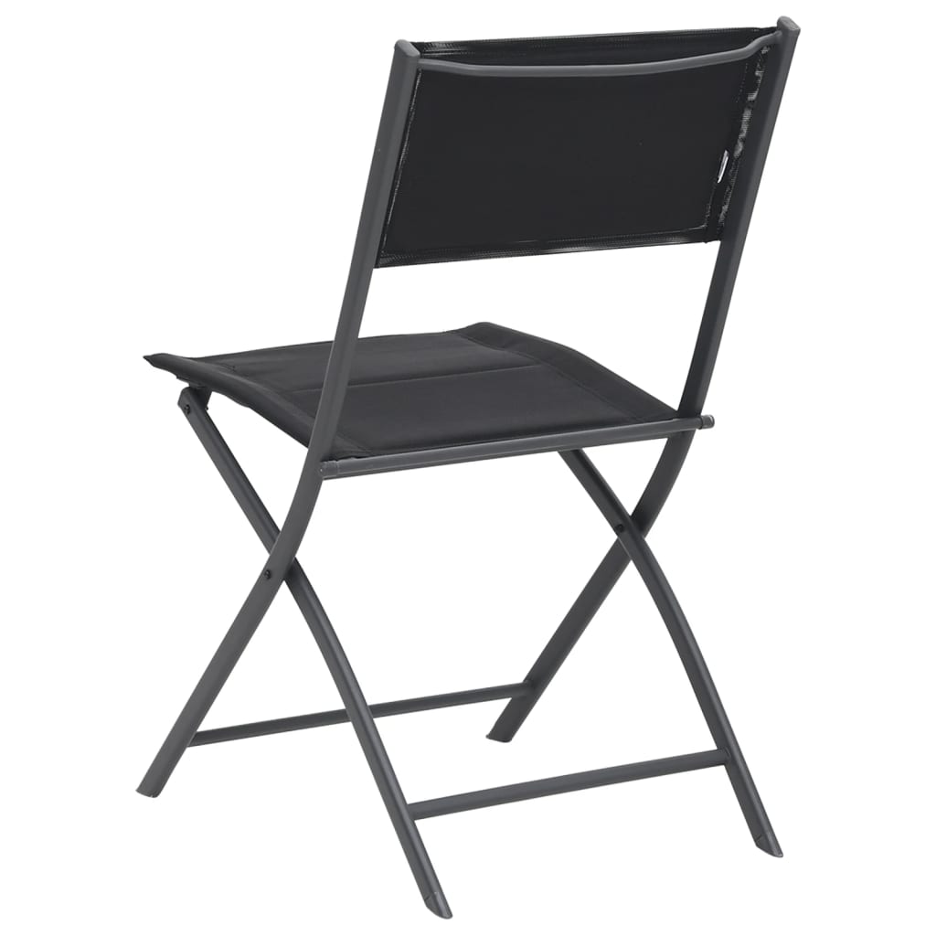 vidaXL Scaune pliante de exterior, 2 buc., oțel și textilenă vidaXL Scaune pliante de exterior, 2 buc., oțel și textilenă