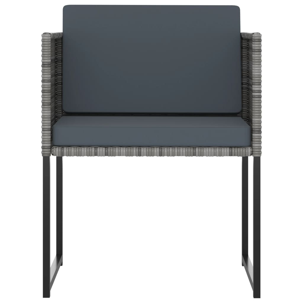 vidaXL Set mobilier grădină cu perne, 9 piese, gri, poliratan vidaXL Set mobilier grădină cu perne, 9 piese, gri, poliratan