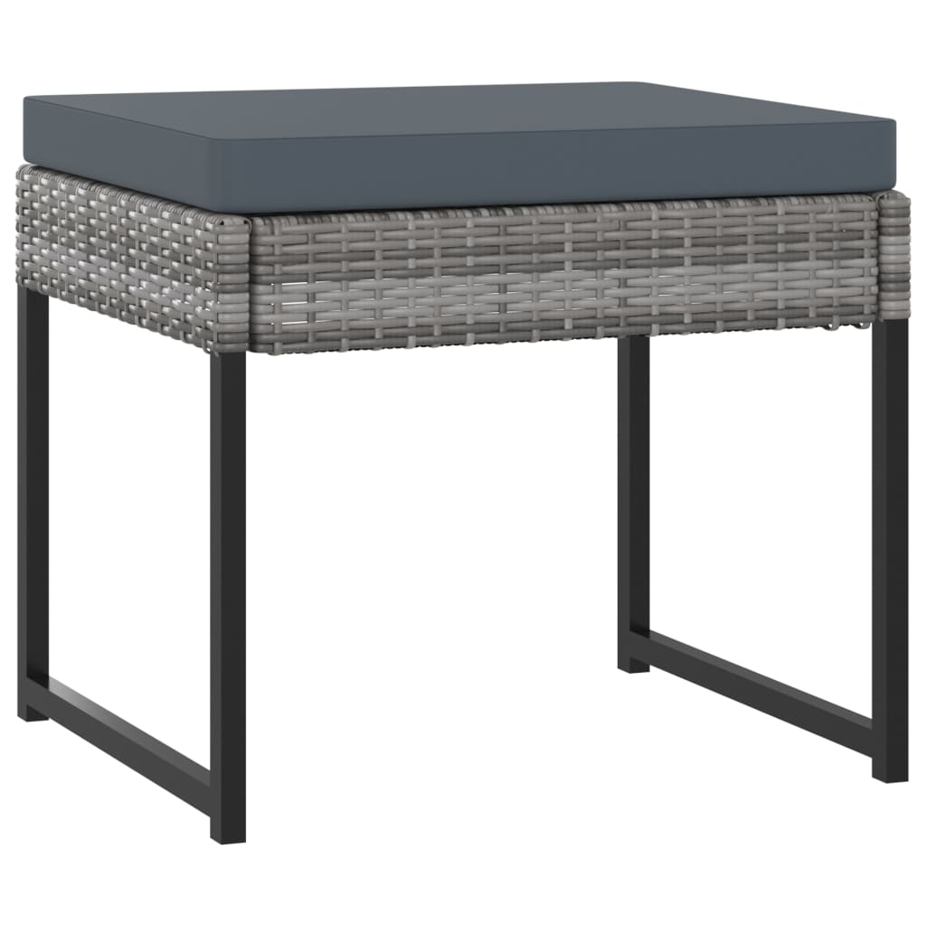 vidaXL Set mobilier grădină cu perne, 9 piese, gri, poliratan vidaXL Set mobilier grădină cu perne, 9 piese, gri, poliratan