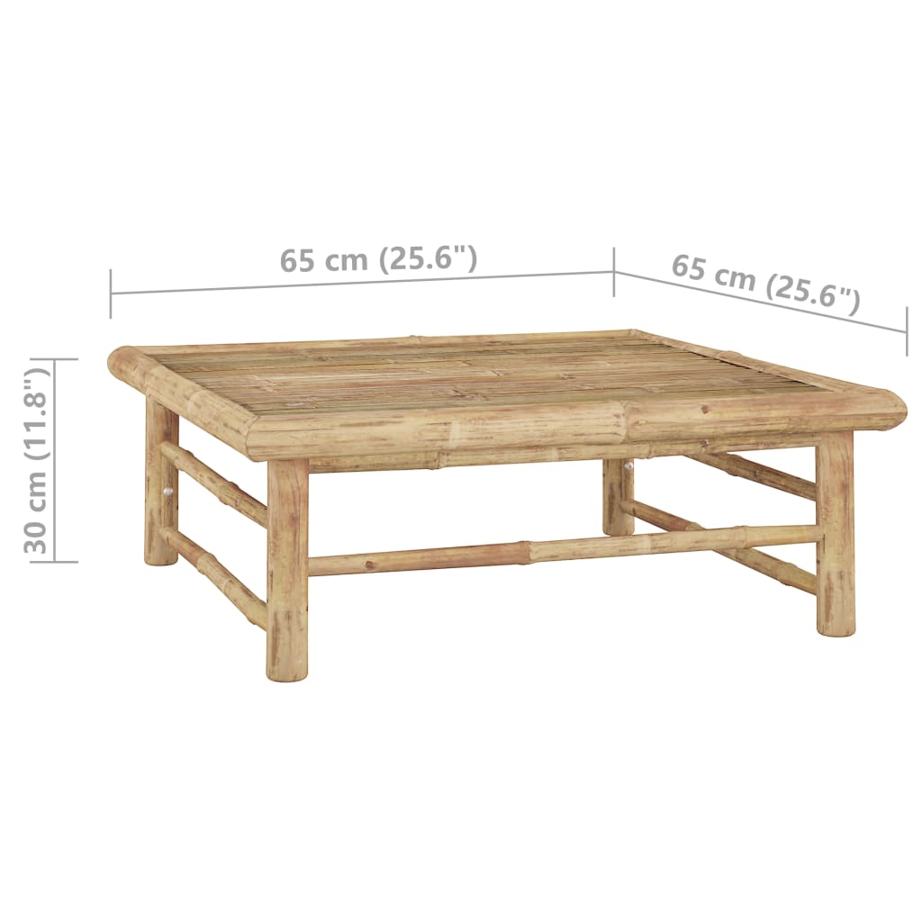 vidaXL Set mobilier de grădină, 2 piese, perne alb crem, bambus vidaXL Set mobilier de grădină, 2 piese, perne alb crem, bambus