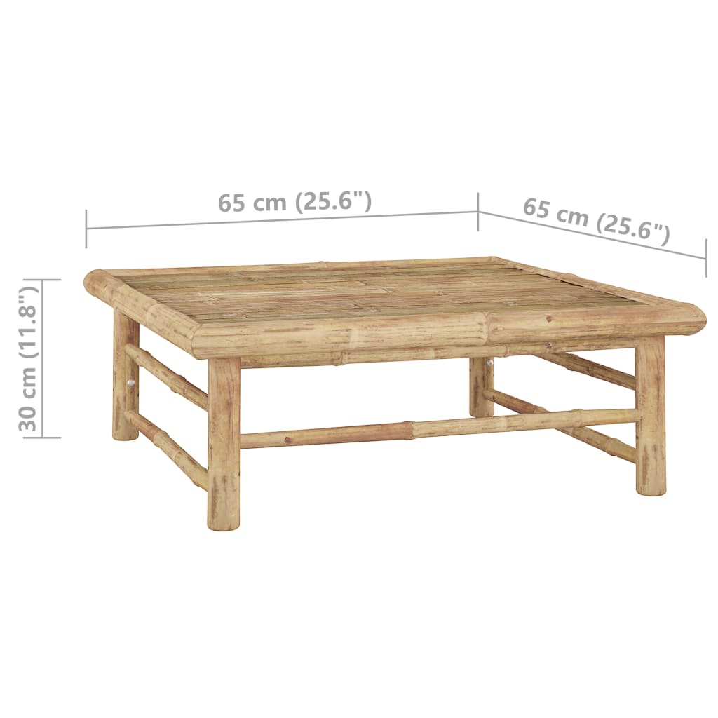 vidaXL Masă de grădină, 65x65x30 cm, bambus vidaXL Masă de grădină, 65x65x30 cm, bambus
