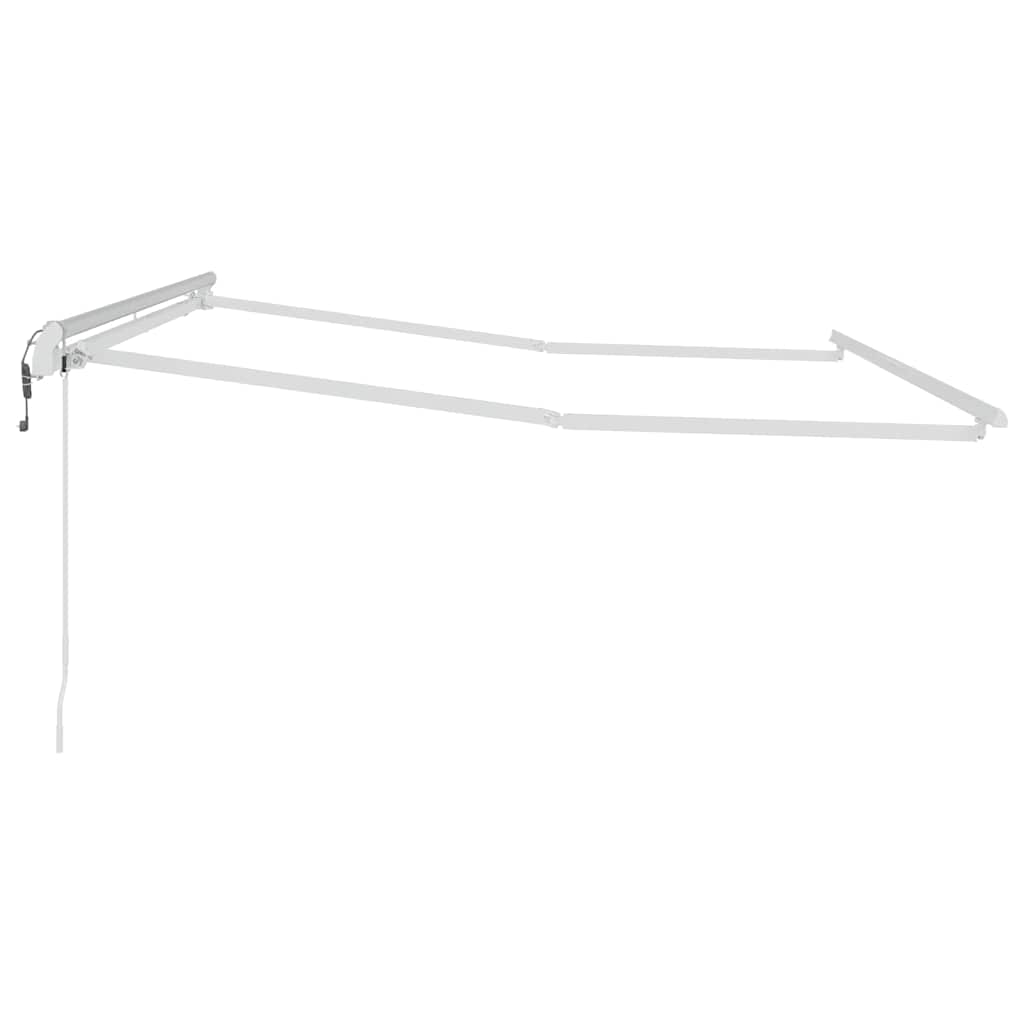 vidaXL Copertină Manual Alb 3 x 2,5 m Metal