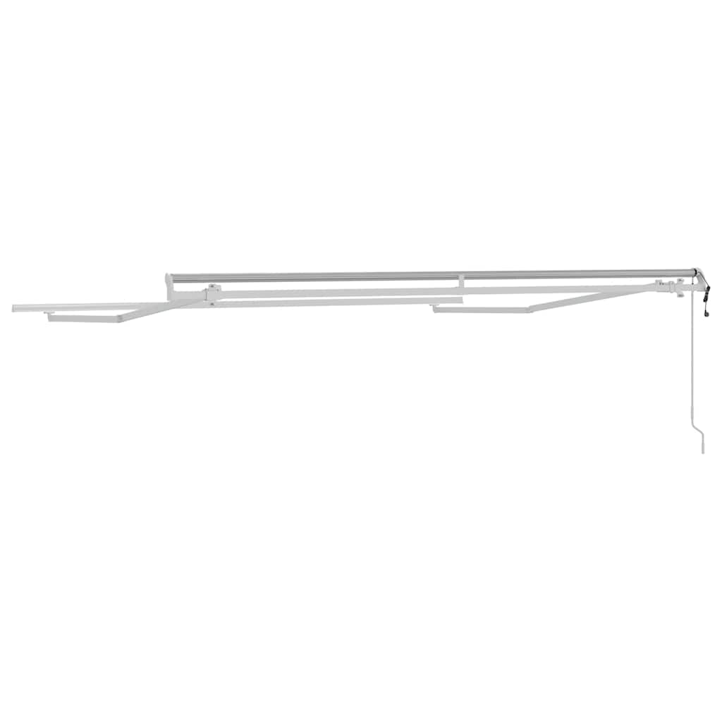 Copertină Manual Alb 3,5 x 2,5 m Metal