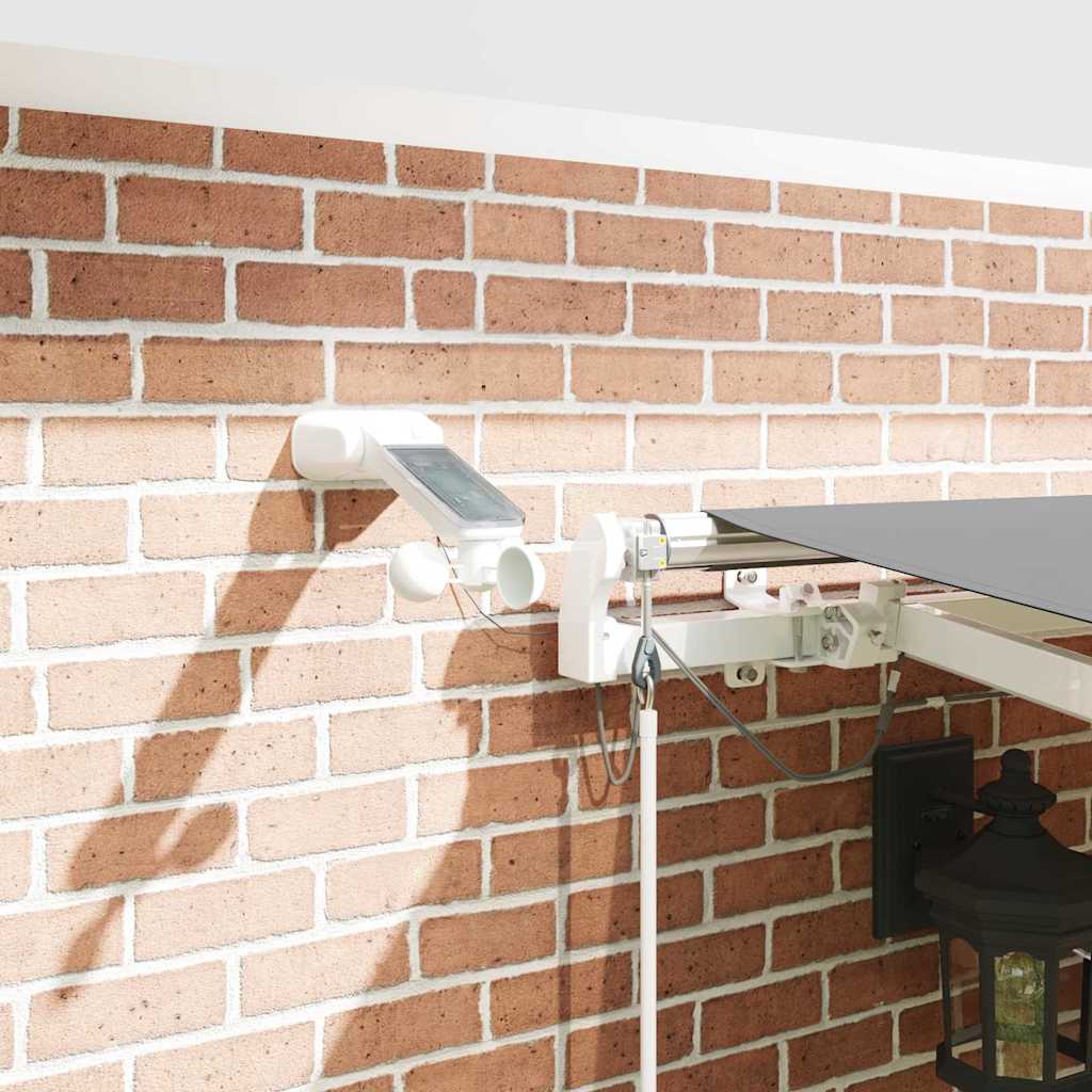 vidaXL Copertină Alb 5 x 3 m Metal