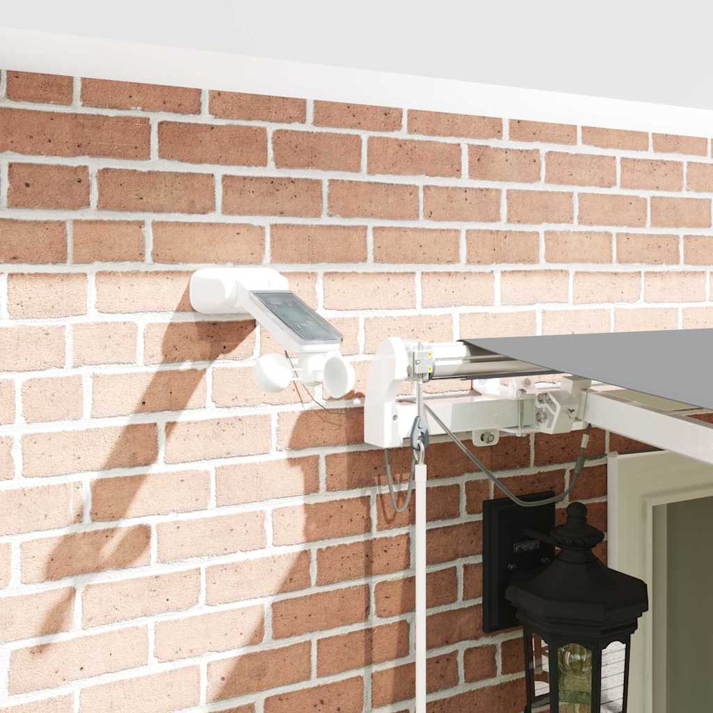 vidaXL Copertină cu Manual Alb 6 x 3 m Metal