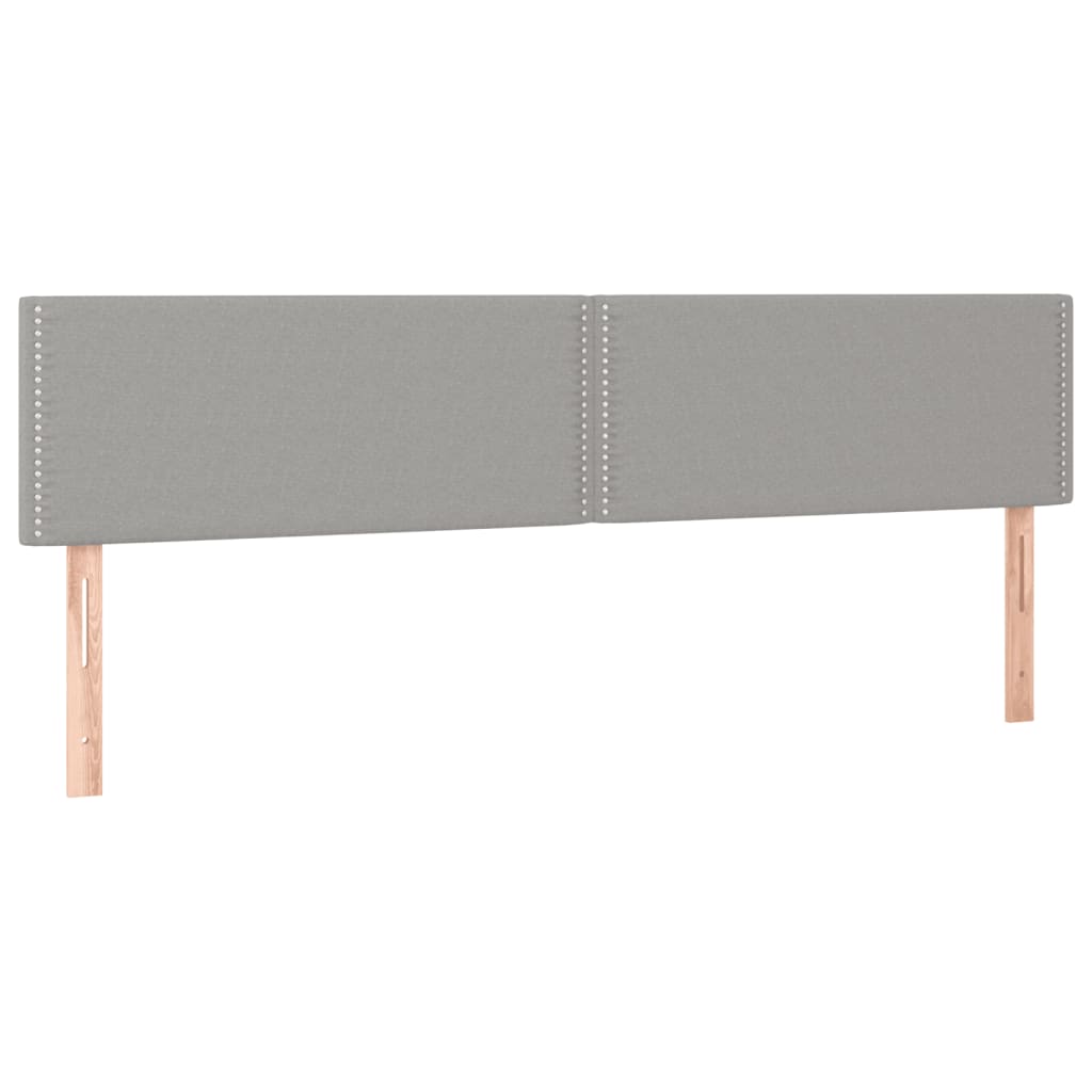 vidaXL Pat cu arcuri, saltea și LED, gri deschis, 180x200 cm, textil