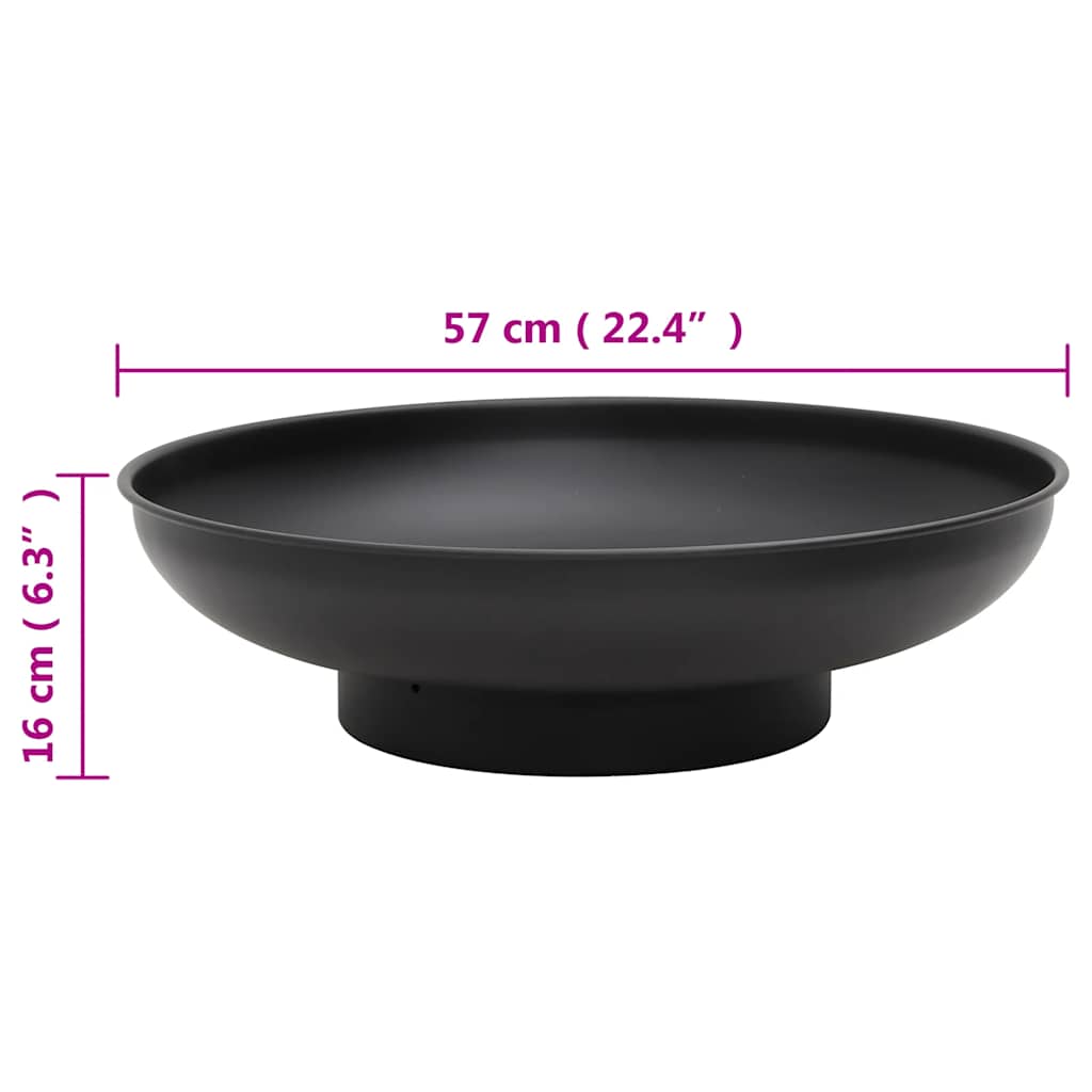 vidaXL Vatră de foc, 57 cm, oțel vidaXL Vatră de foc, 57 cm, oțel