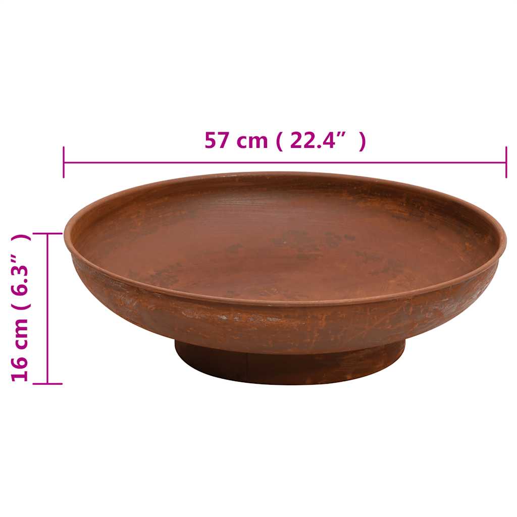 vidaXL Vatră de foc, 57 cm, oțel vidaXL Vatră de foc, 57 cm, oțel