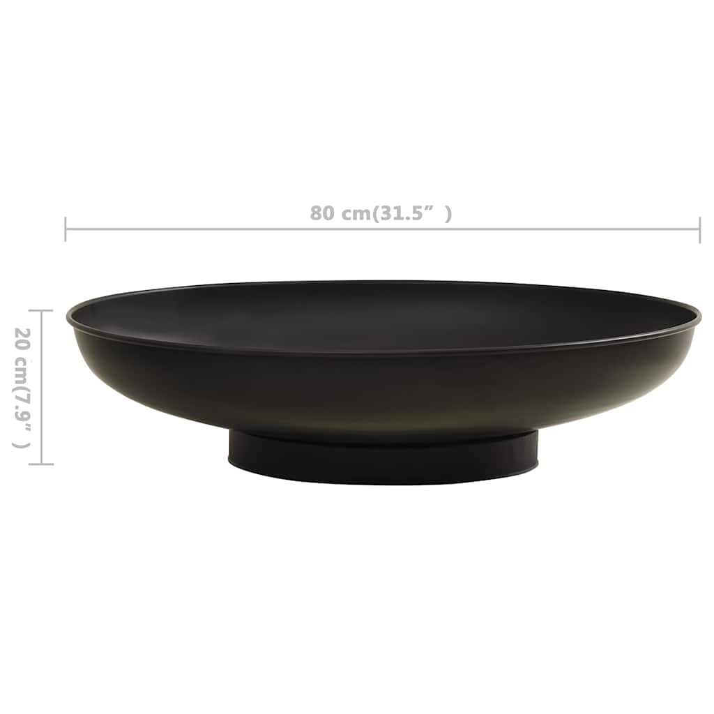 vidaXL Vatră de foc, 80 cm, oțel vidaXL Vatră de foc, 80 cm, oțel
