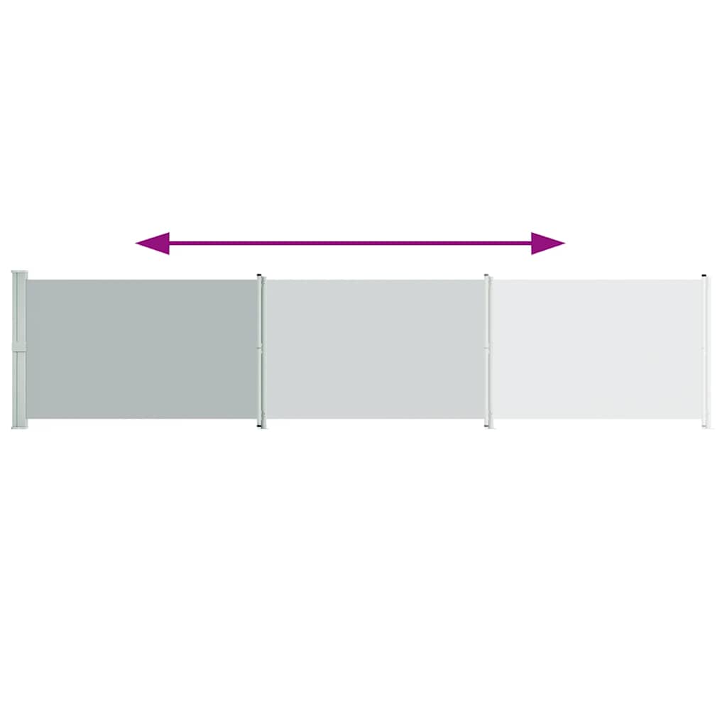 vidaXL Copertină laterală retractabilă de terasă, gri, 140 x 600 cm vidaXL Copertină laterală retractabilă de terasă, gri, 140 x 600 cm