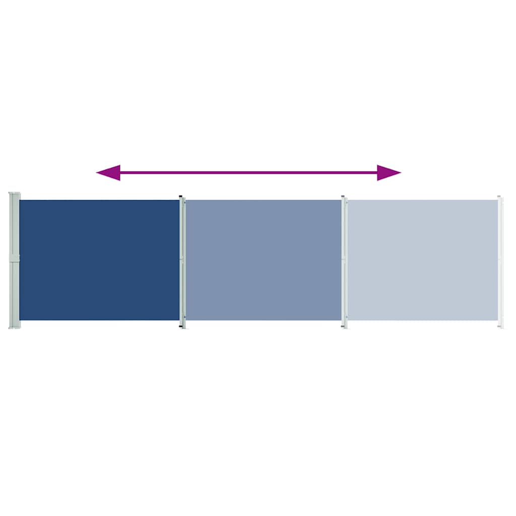 vidaXL Copertină laterală retractabilă de terasă, albastru, 600x160 cm vidaXL Copertină laterală retractabilă de terasă, albastru, 600x160 cm