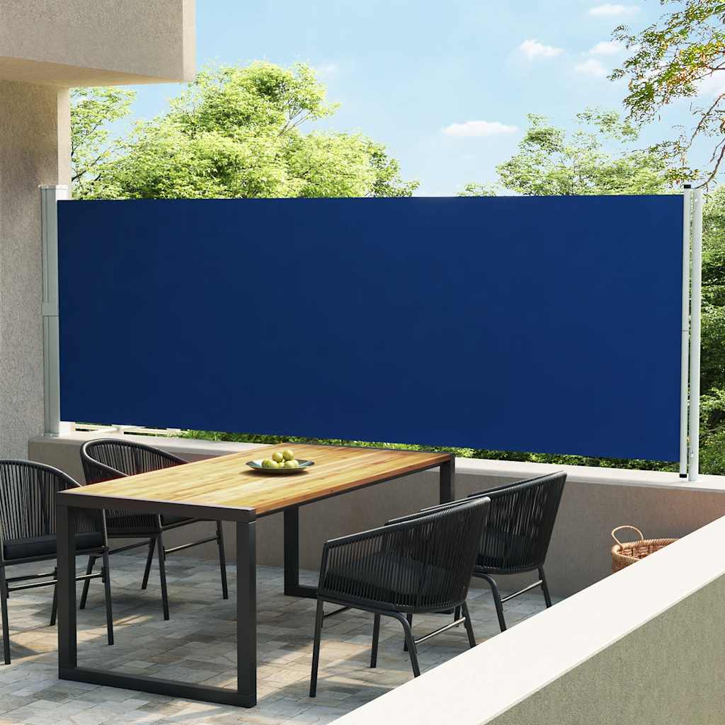 vidaXL Copertină laterală retractabilă de terasă, albastru, 600x160 cm vidaXL Copertină laterală retractabilă de terasă, albastru, 600x160 cm