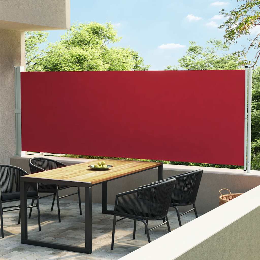 vidaXL Copertină laterală retractabilă de terasă, roșu, 600 x 160 cm vidaXL Copertină laterală retractabilă de terasă, roșu, 600 x 160 cm