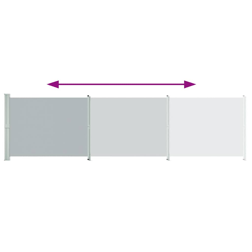 vidaXL Copertină laterală retractabilă de terasă, gri, 600 x 160 cm vidaXL Copertină laterală retractabilă de terasă, gri, 600 x 160 cm