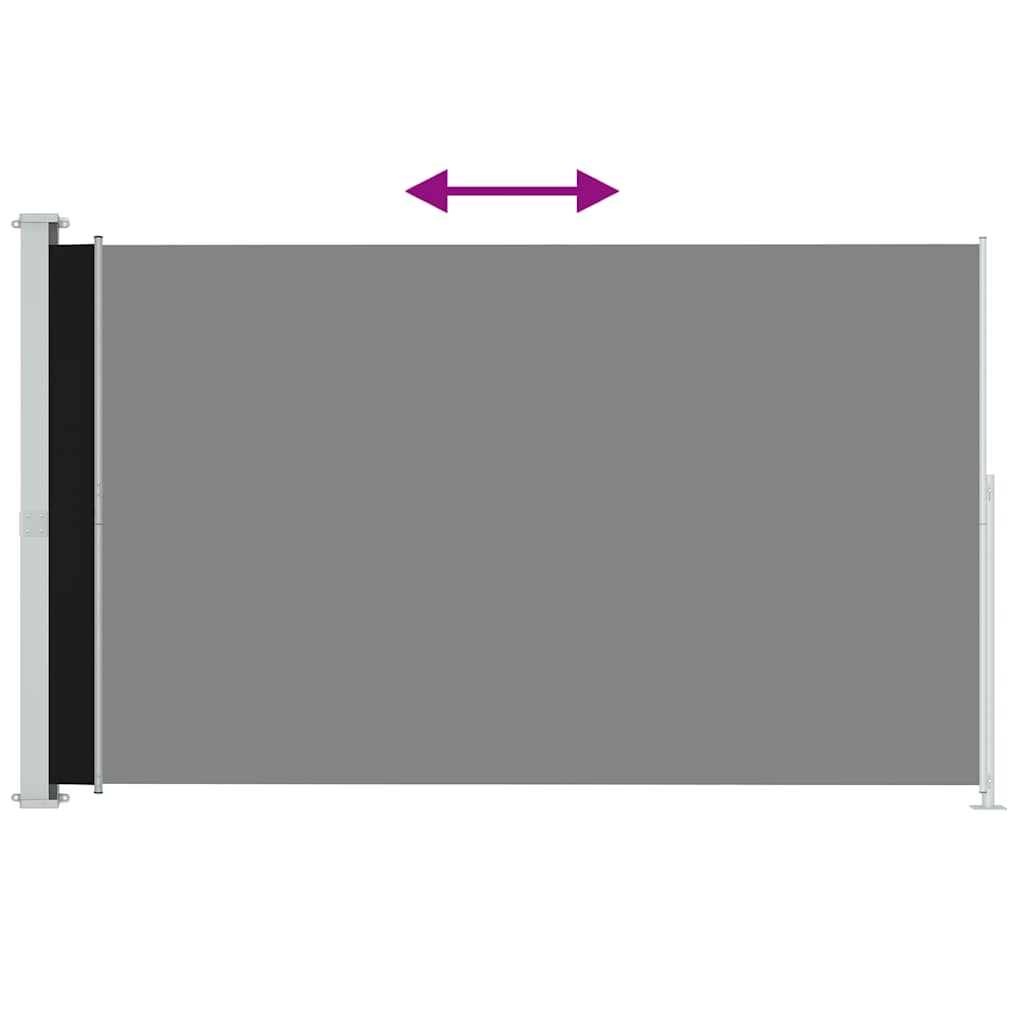 vidaXL Copertină laterală retractabilă de terasă, negru, 180x300 cm vidaXL Copertină laterală retractabilă de terasă, negru, 180x300 cm