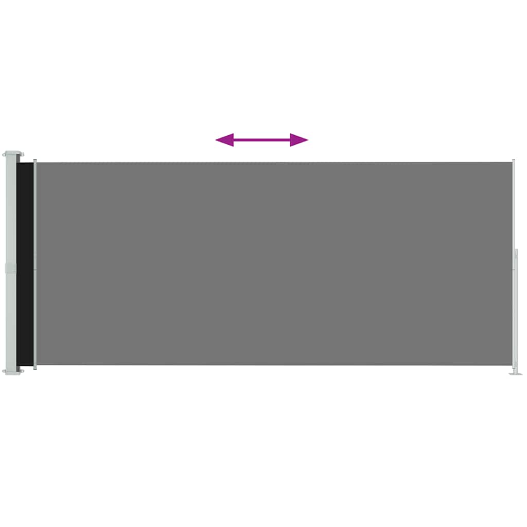vidaXL Copertină laterală retractabilă de terasă, negru, 180x500 cm vidaXL Copertină laterală retractabilă de terasă, negru, 180x500 cm