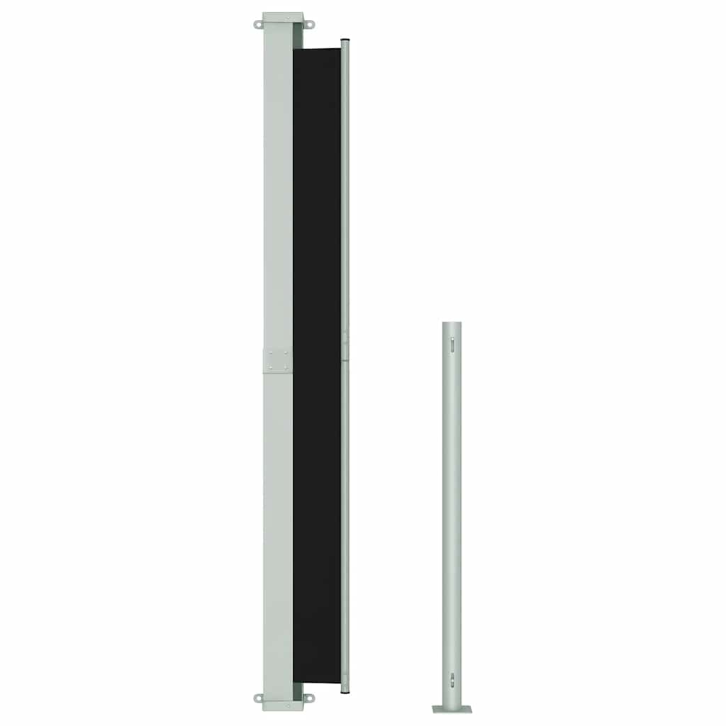 vidaXL Copertină laterală retractabilă de terasă, negru, 180x500 cm vidaXL Copertină laterală retractabilă de terasă, negru, 180x500 cm