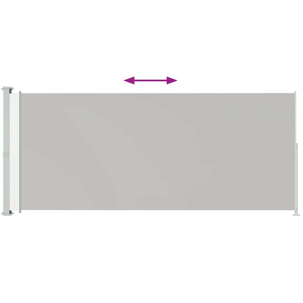 vidaXL Copertină laterală retractabilă de terasă, crem, 180x500 cm vidaXL Copertină laterală retractabilă de terasă, crem, 180x500 cm