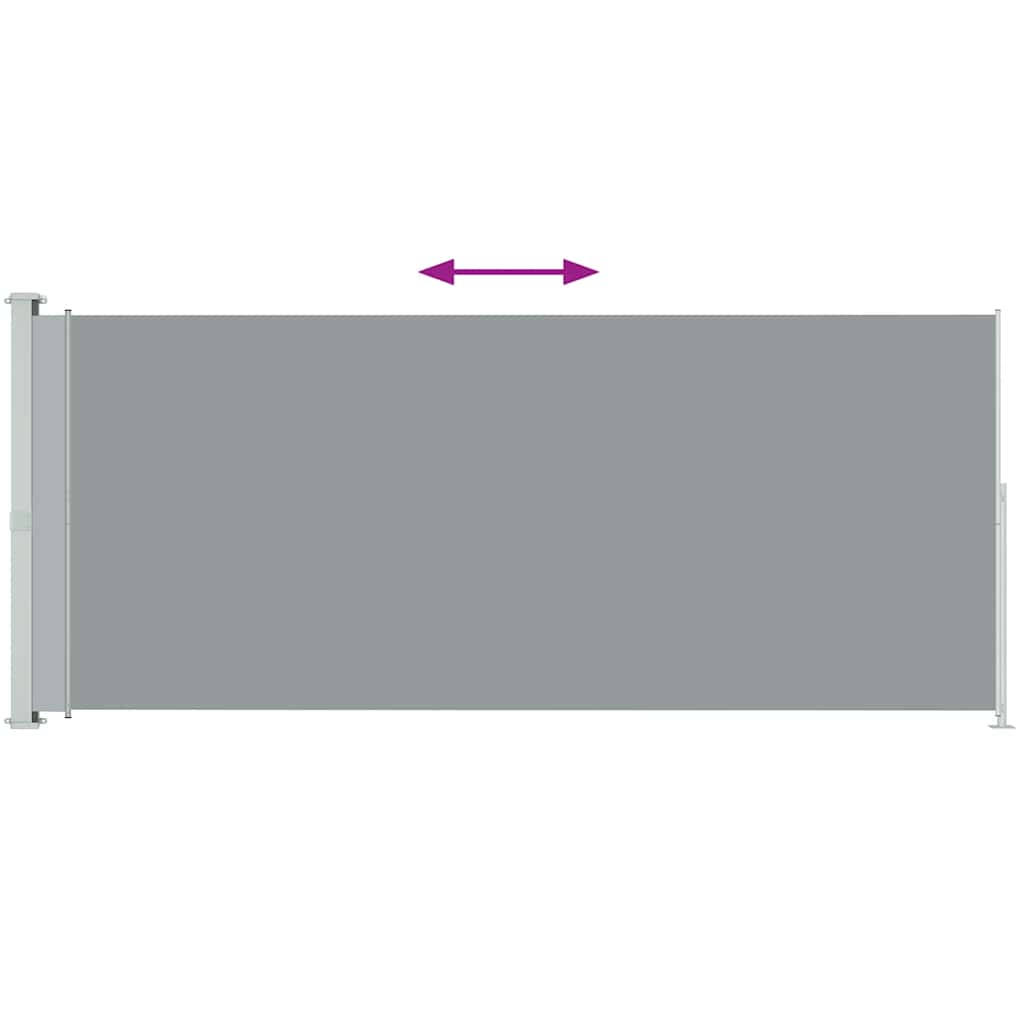 vidaXL Copertină laterală retractabilă de terasă, gri, 180x500 cm vidaXL Copertină laterală retractabilă de terasă, gri, 180x500 cm